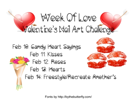 Week of Love Valentine's Day Nail Art Challenge