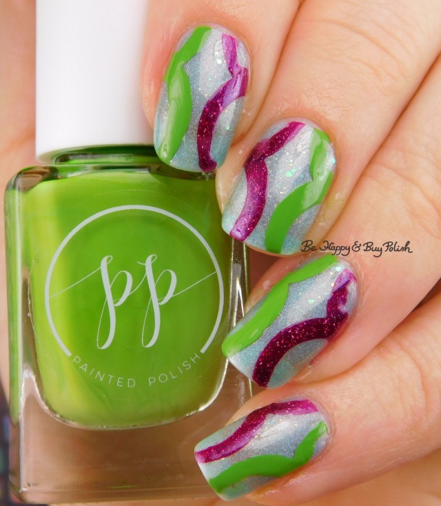 Painted Polish Stamped in Greenery, Contrary Polish Feel the Spark, Octopus Party Nail Lacquer Octopus Prime | Be Happy And Buy Polish