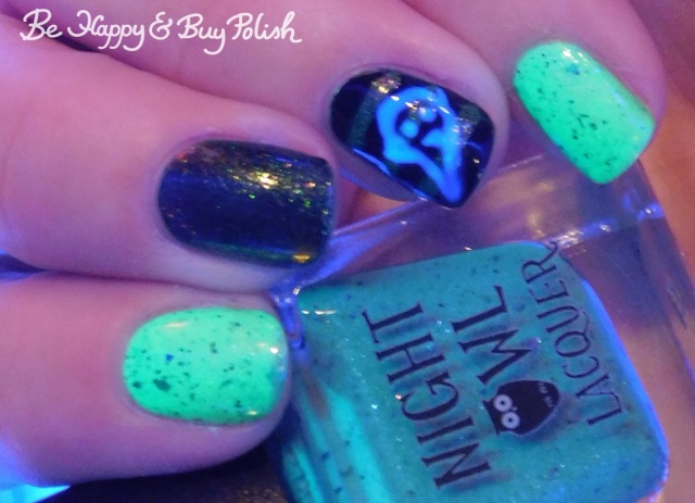 Night Owl Lacquer I've Spent So Long in the Darkness, Delush Polish Want To Play A Game, L.A. Colors Circuits, P.O.P Polish Radioactive Glass | Be Happy And Buy Polish