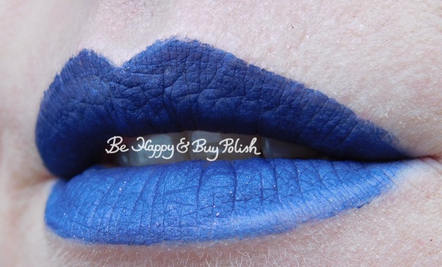Wet N Wild Liquid Catsuit Darkness Falls lip swatch | Be Happy And Buy Polish